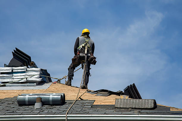 Professional Roofing technician working in East Bridgewater, MA